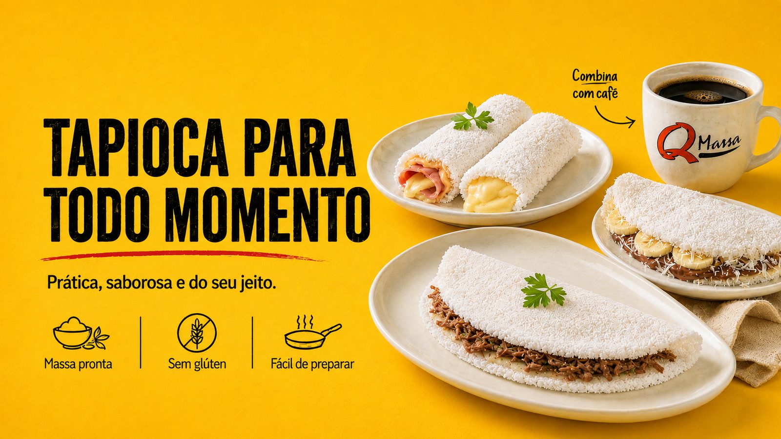 Tapioca para todo momento — prática, saborosa e do seu jeito